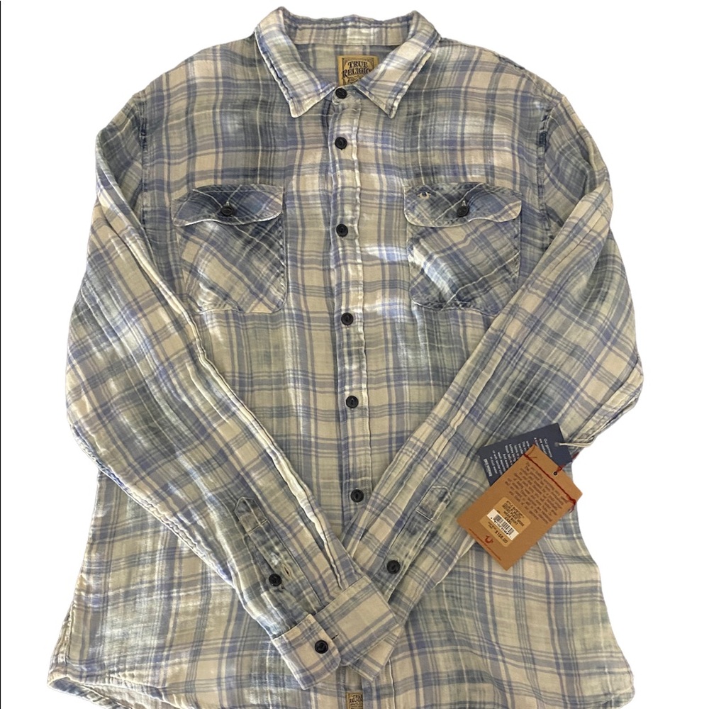 True Religion Long Sleeve Plaid Shirt